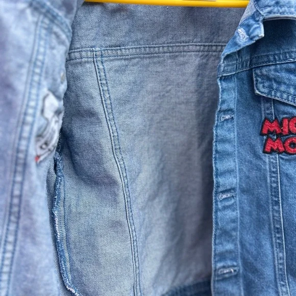 Disney Blue Denim Jacket with Mickey Mouse Embroidery - Picture 6 of 8